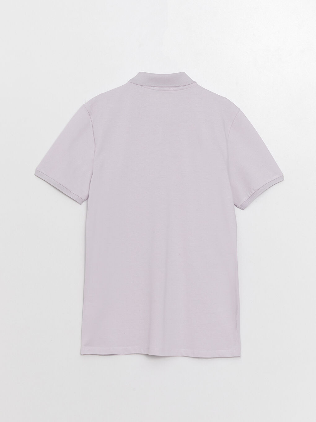 Lila Polo Yaka Kısa Kollu Pike Erkek Tişört-6