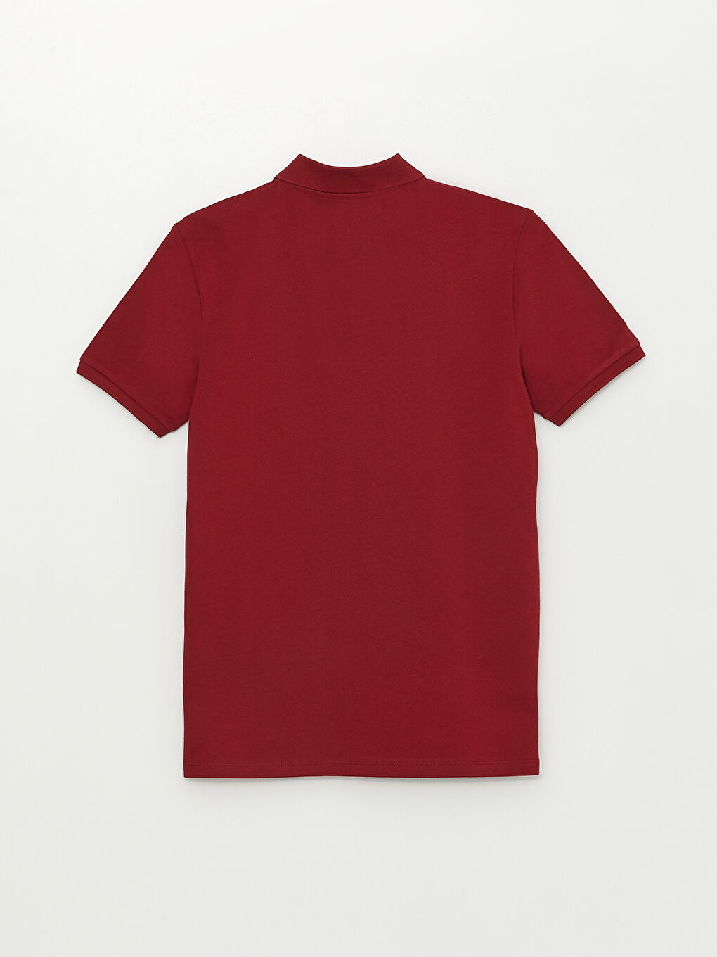 Bordo Polo Yaka Kısa Kollu Pike Erkek Tişört-6