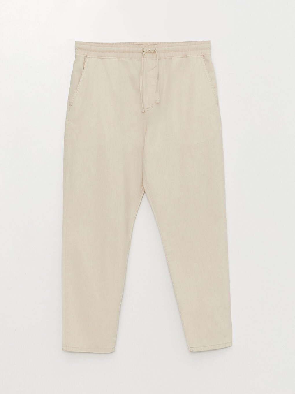 XSIDE Bej Standart Kalıp Keten Karışımlı Erkek Pantolon - 3
