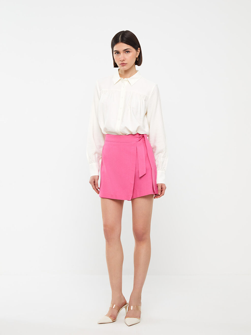 LCW Vision High Waist Comfortable Fit Women Short Skirt -S3GI56Z8-R0K