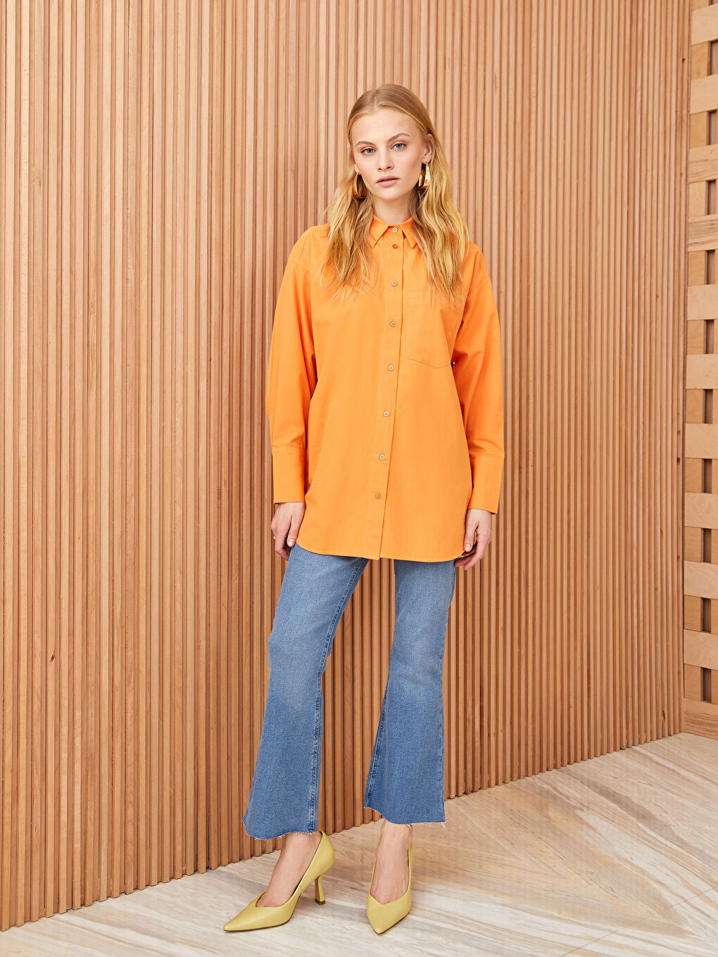 Plain Long Sleeve Women's Shirt Tunic-2