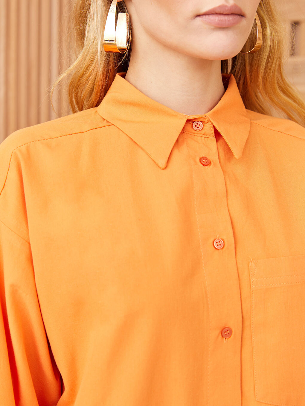 Plain Long Sleeve Women's Shirt Tunic-3