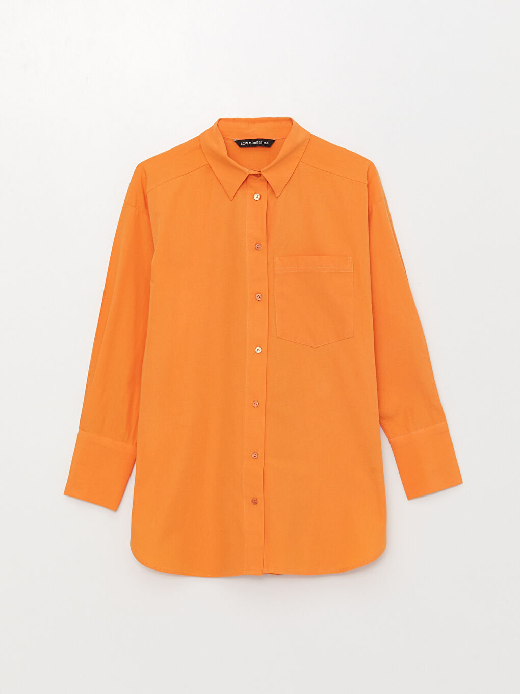 Plain Long Sleeve Women's Shirt Tunic-5