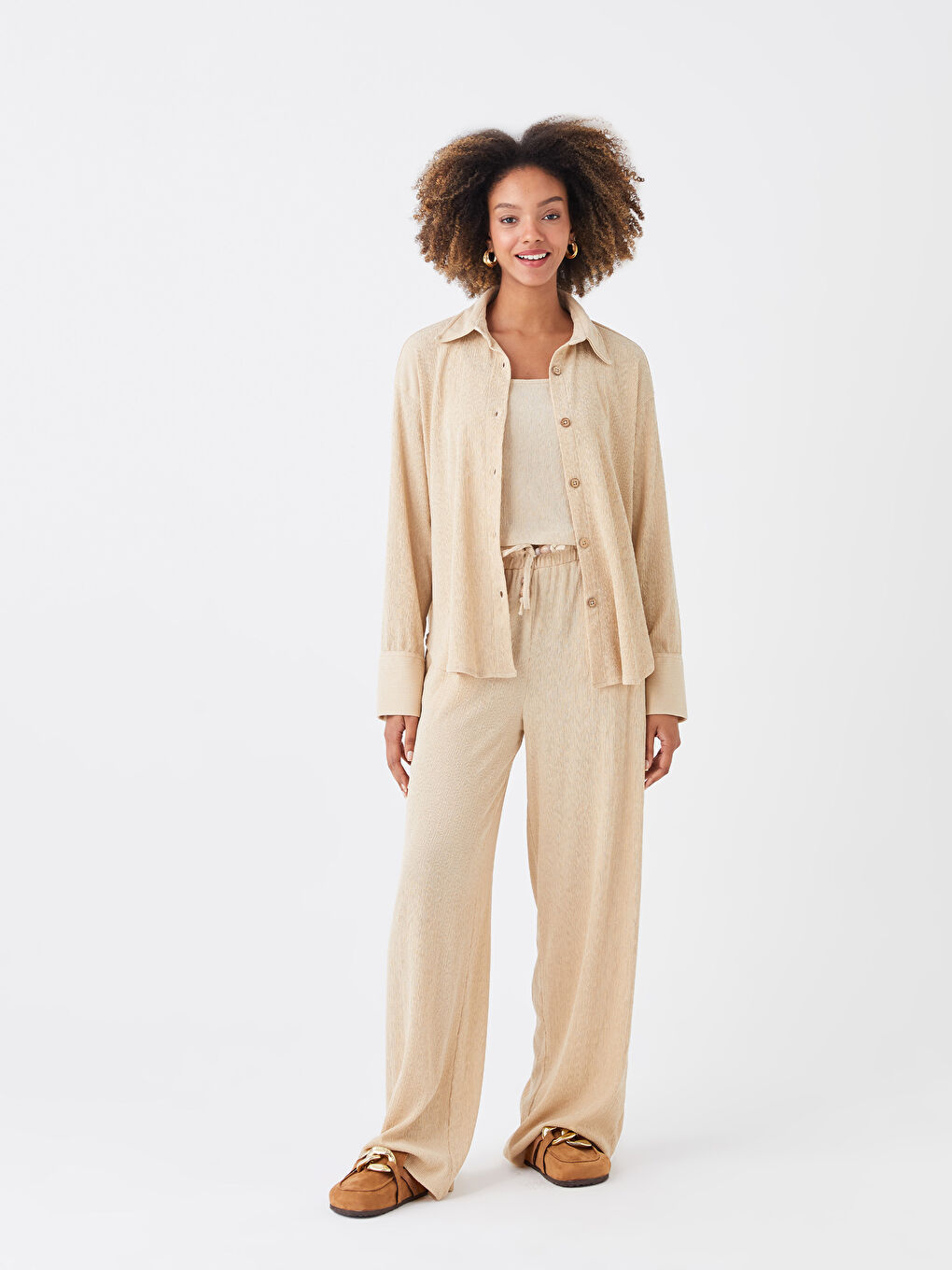 Plain Long Sleeve Oversize Women's Shirt -S3GI79Z8-V56