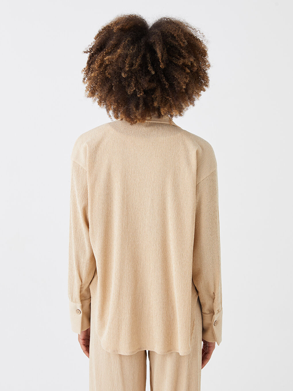 Plain Long Sleeve Oversize Women's Shirt -S3GI79Z8-V56