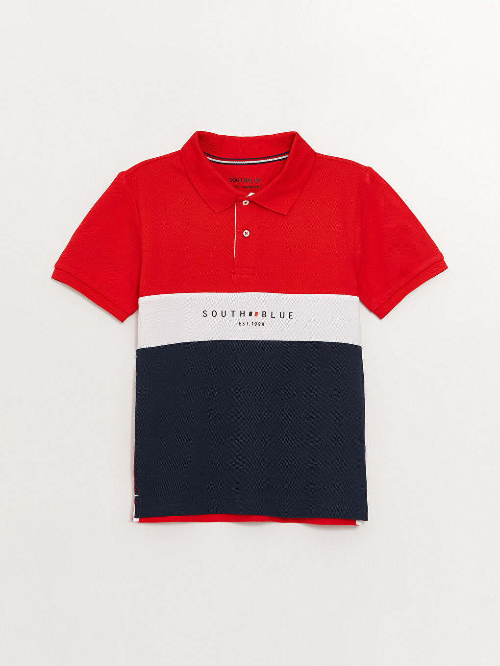 Polo Neck Color Block Short Sleeve Boys' T-Shirt