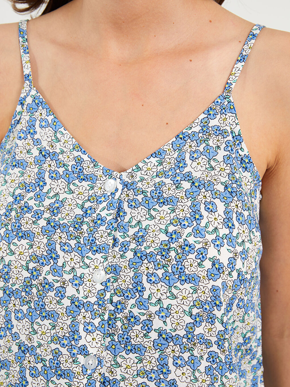 V Neck Floral Strap Maternity Blouse -S3GI81Z8-LQQ