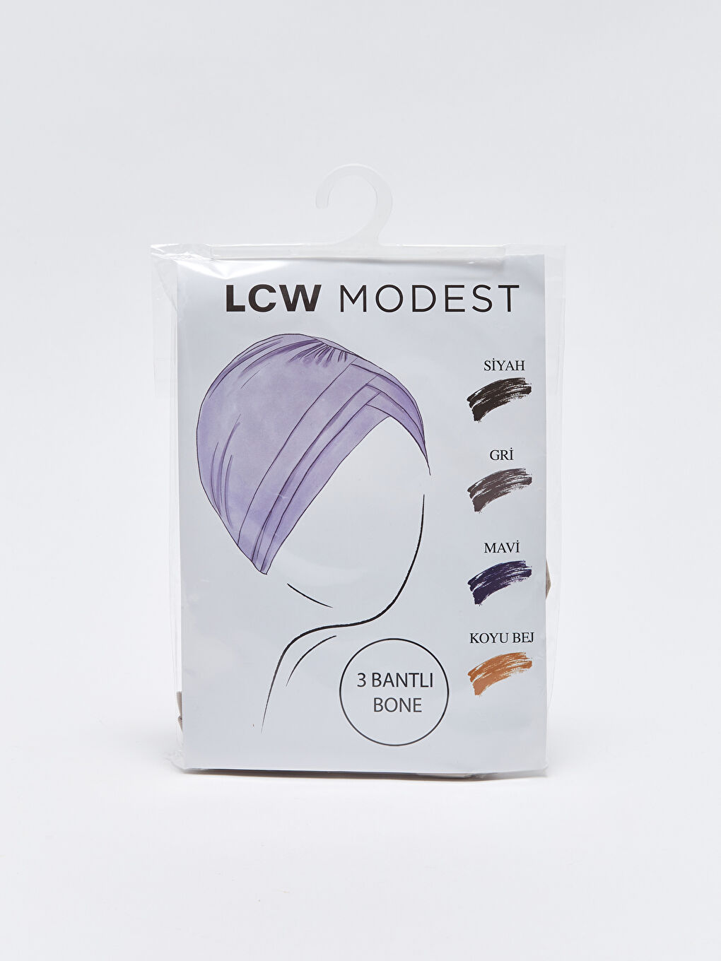 LCW Modest 3-Stripes Women Hijab Bonnet -S3GJ04Z8-DFV