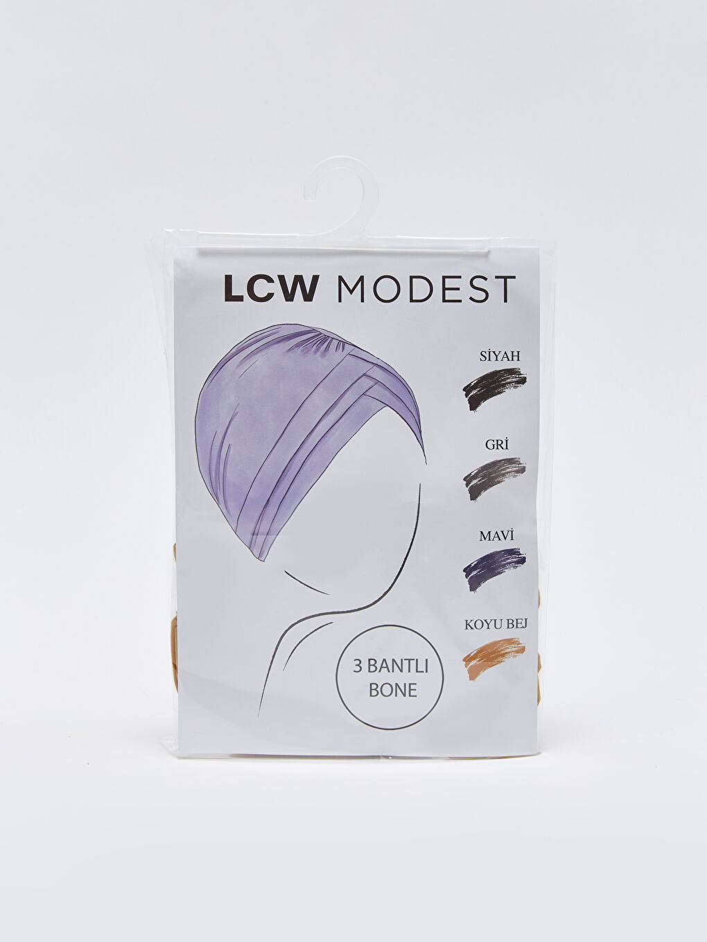 LCW Modest 3-Stripes Women Hijab Bonnet -S3GJ04Z8-S6S