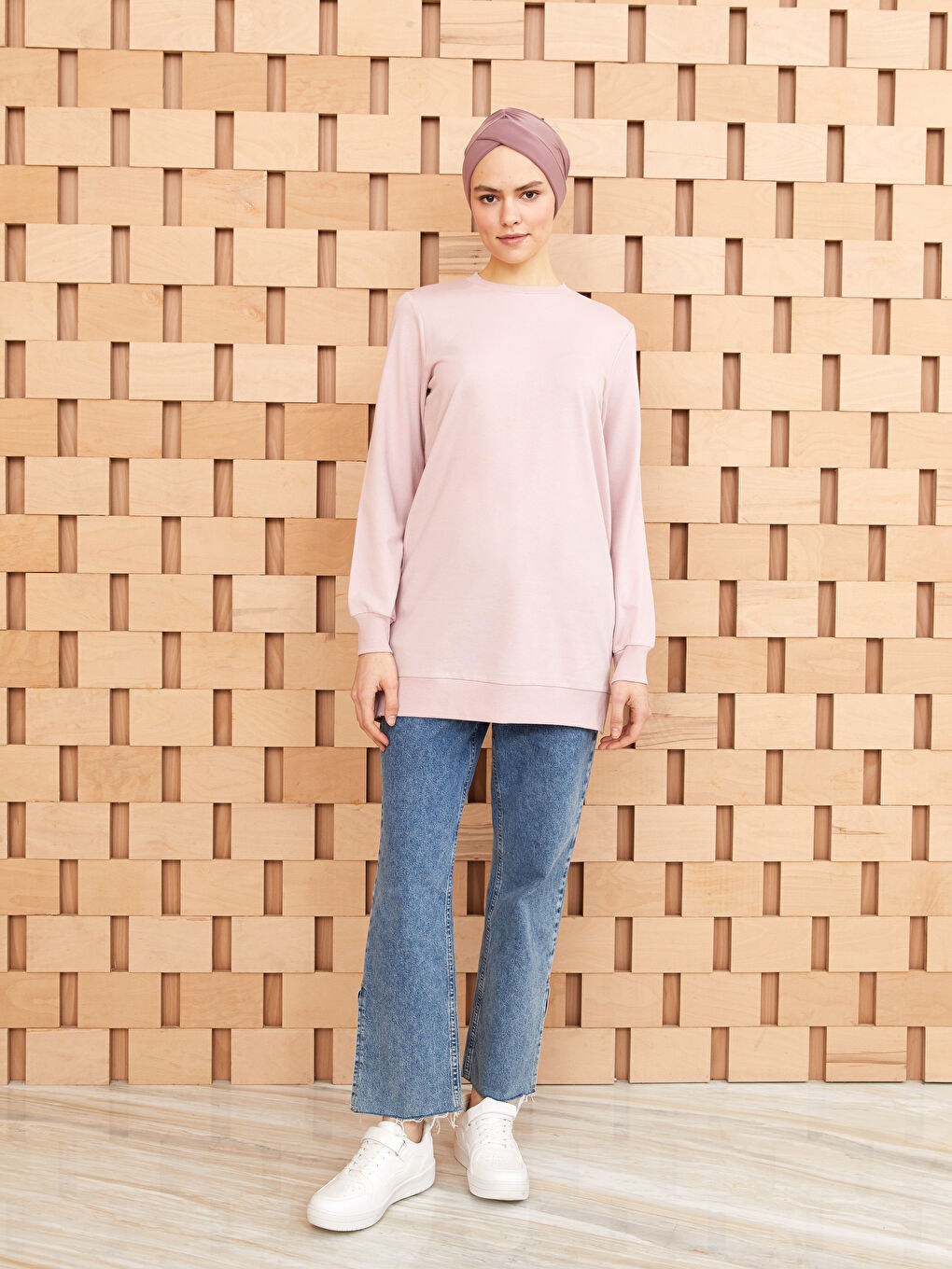 Pembe Kadın Büzgülü Havuz Bonesi-2