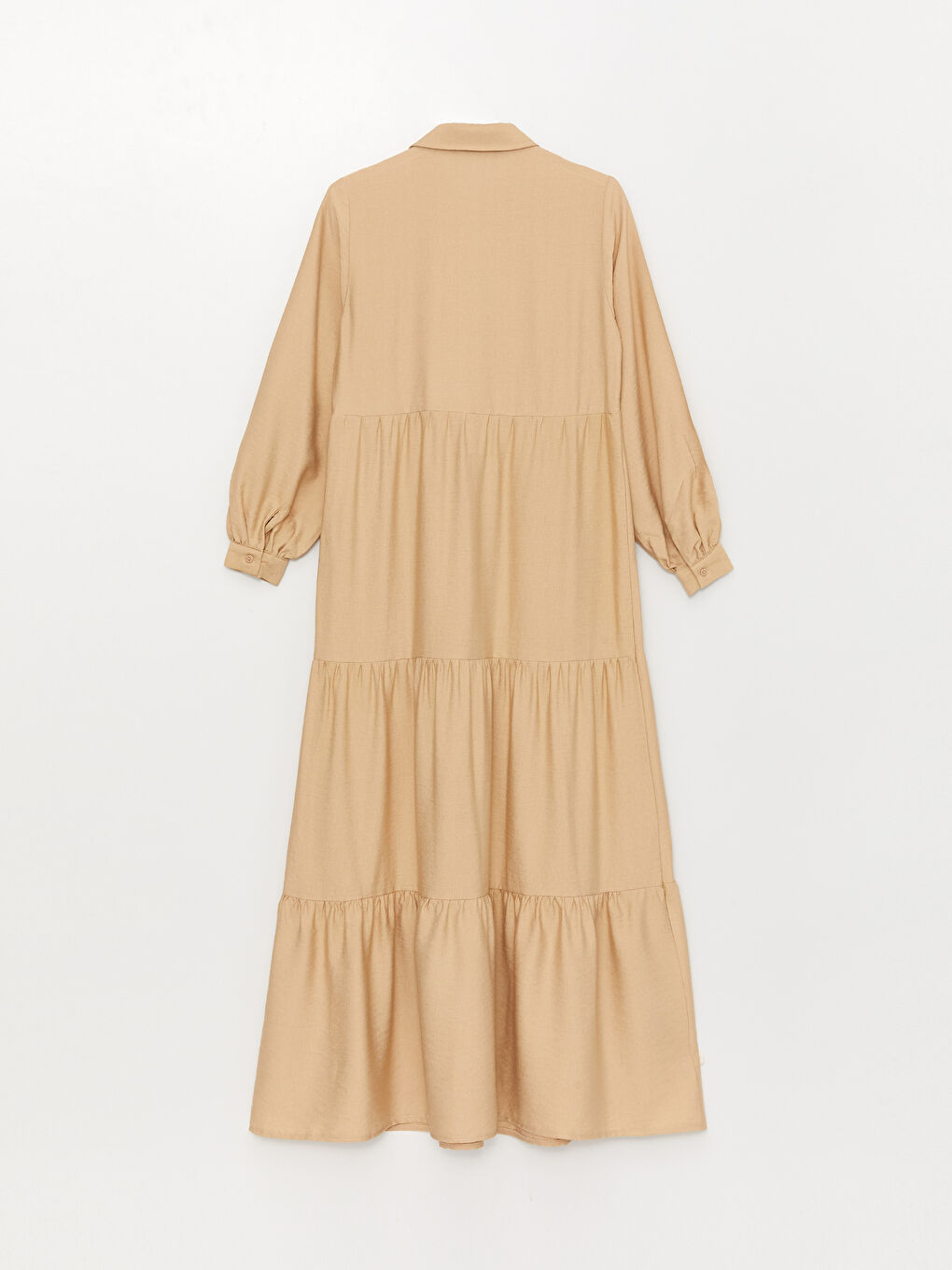 Plain Long Sleeve Women's Shirt Dress -S3GJ09Z8-S6C