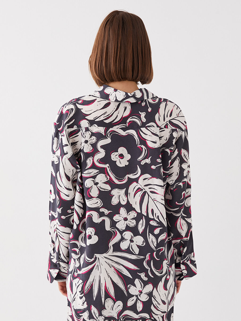 әйелдерге арналған өрнекті ұзын жең оверсайз жейде-4