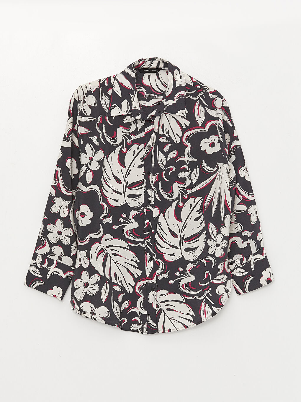 әйелдерге арналған өрнекті ұзын жең оверсайз жейде-5