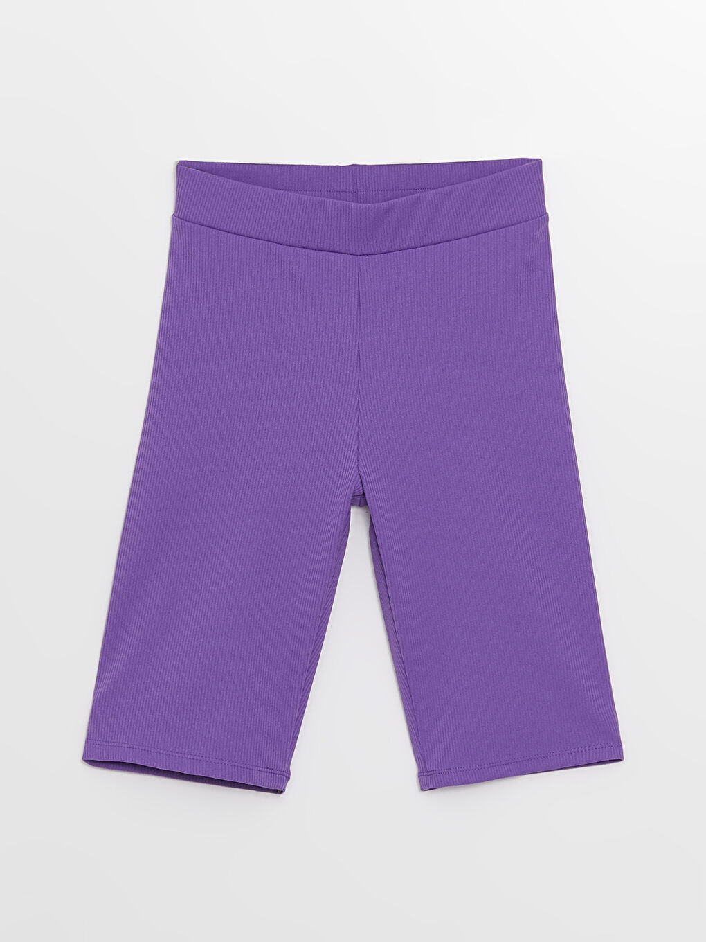 Mor Kadın Beli Lastikli Düz Dikişsiz Spor Şort Tayt-5