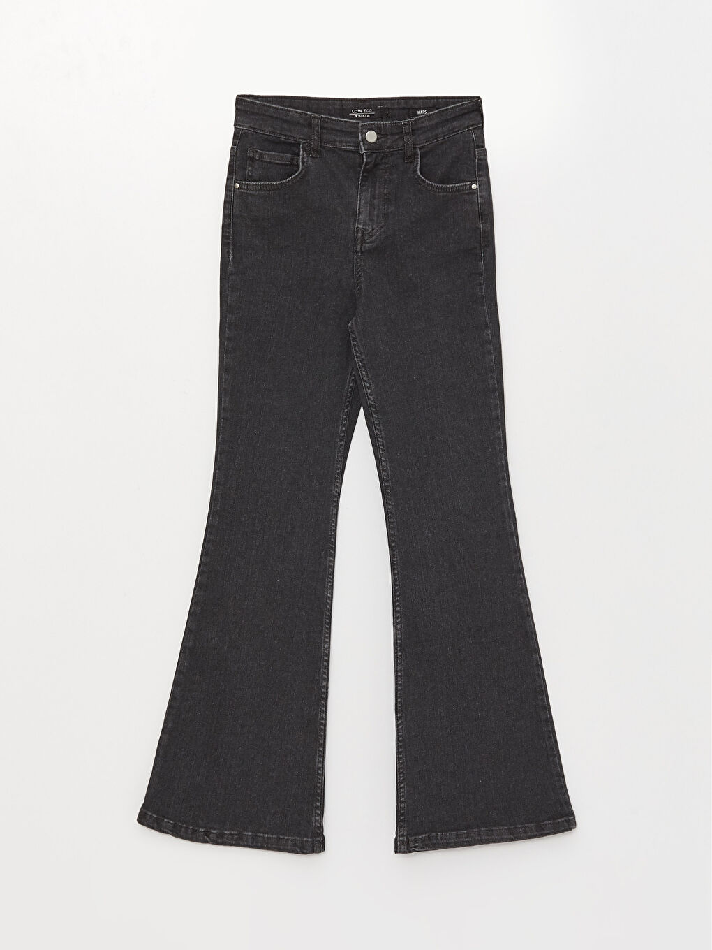 Antrasit Yüksek Bel Mars Flare Kadın Jean Pantolon