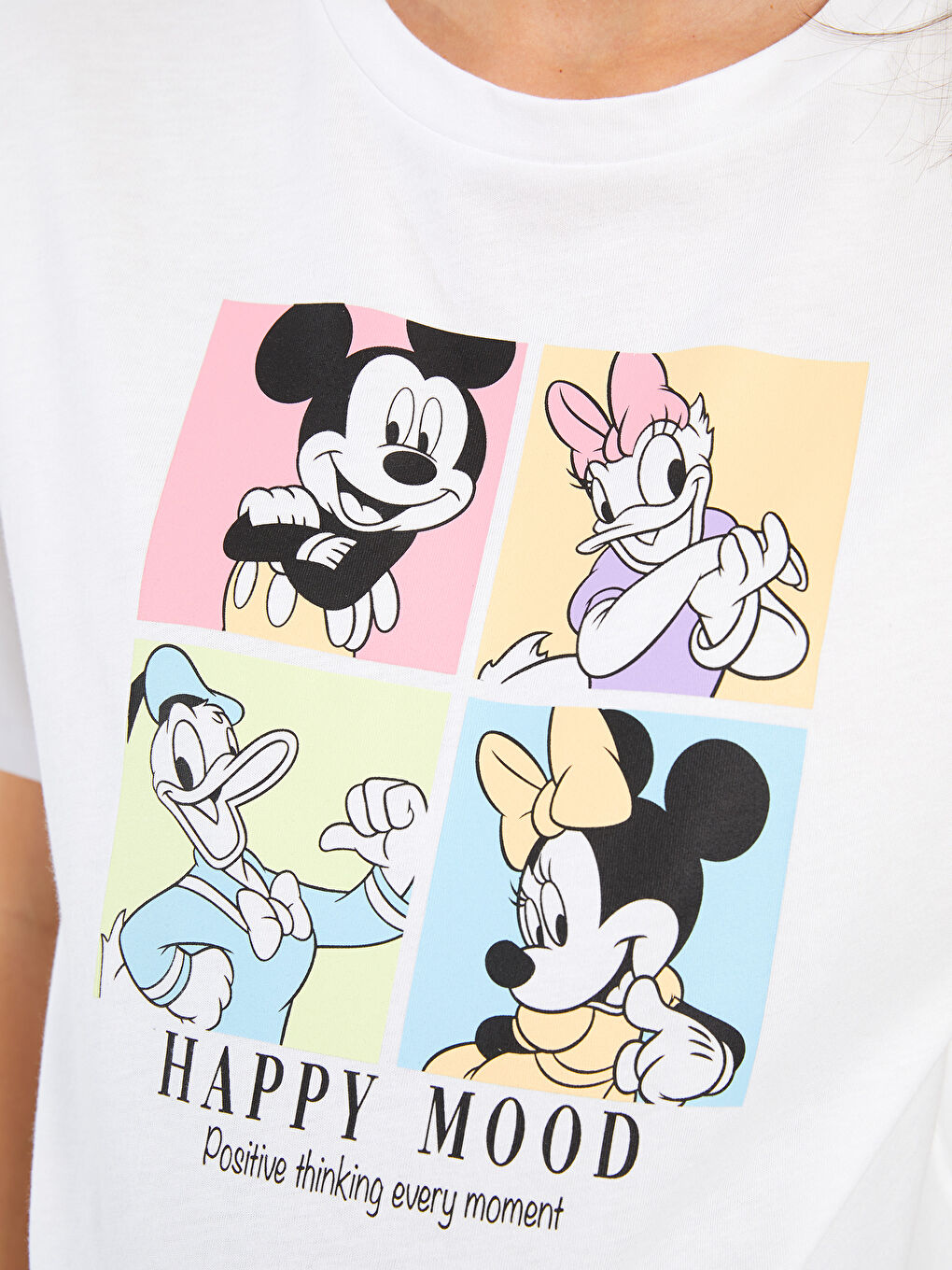 LCWAIKIKI Maternity Μπλούζα Εγκυμοσύνης Disney με Στρογγυλή Λαιμόκοψη, Εκτυπωμένο Σχέδιο και Κοντό Μανίκι -S3GJ52Z8-E5X