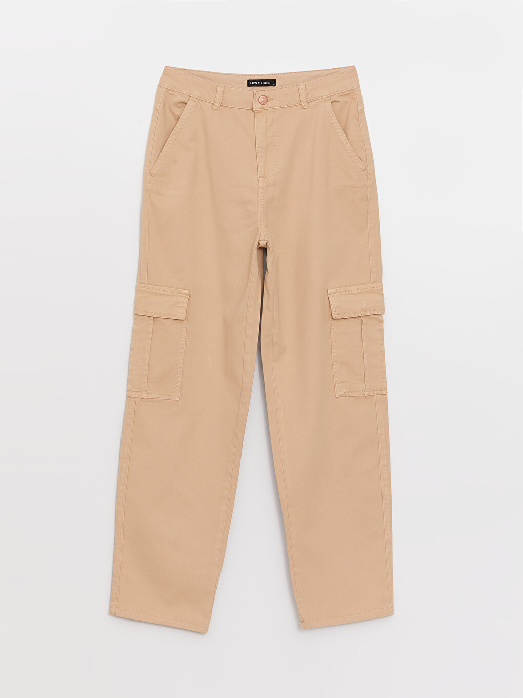 Women's Relaxed Fit Plain Trousers-4