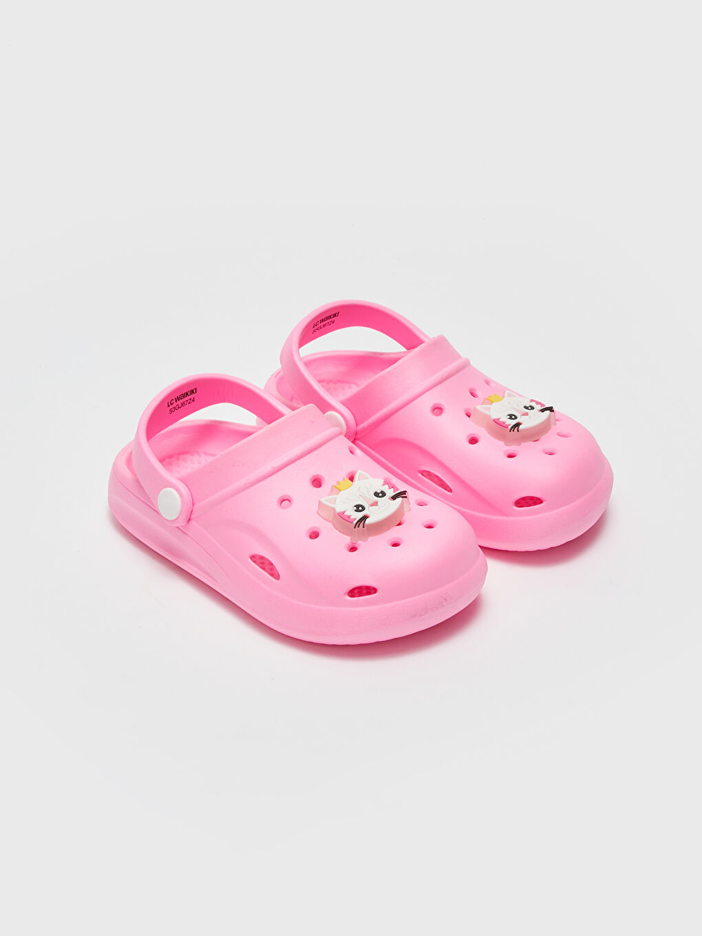 Fuşya Işıklı Kız Çocuk Plaj Sandaleti-1