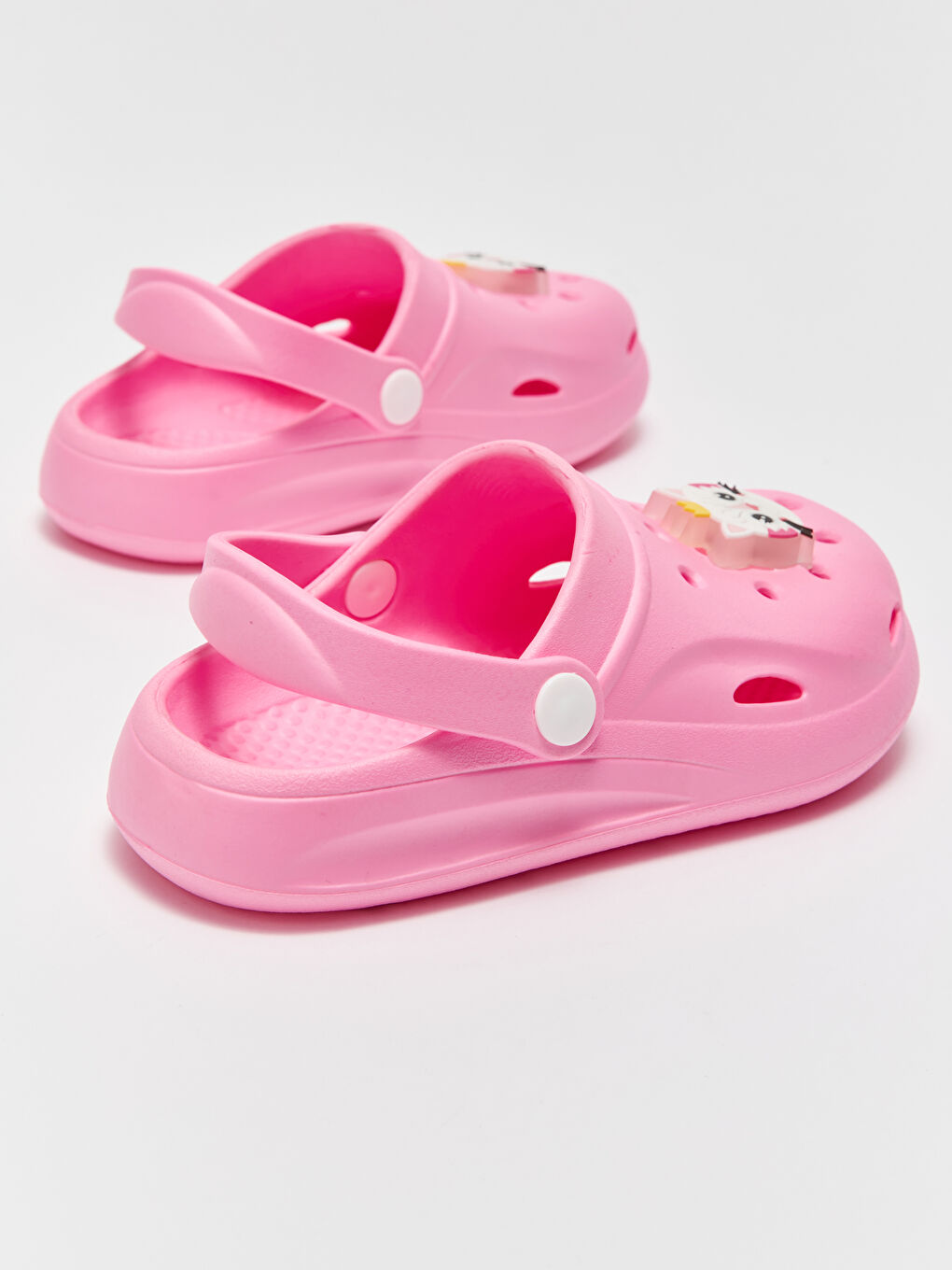 Fuşya Işıklı Kız Çocuk Plaj Sandaleti-5