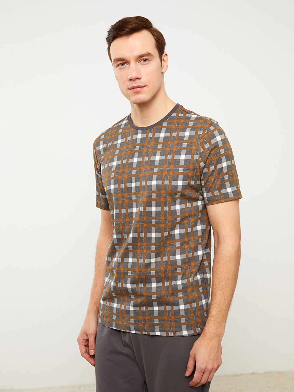 Ekru Standart Kalıp Erkek Pijama Takımı-2