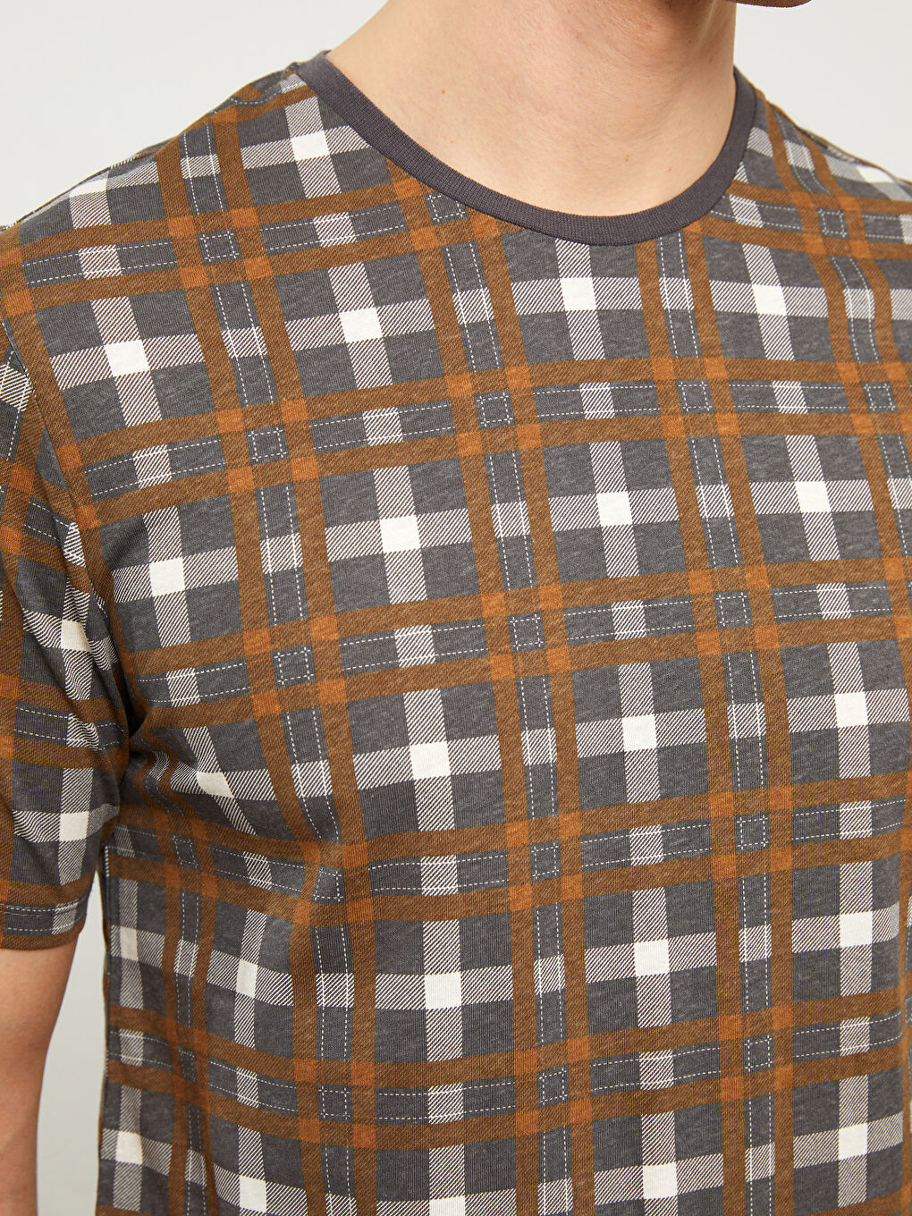 Ekru Standart Kalıp Erkek Pijama Takımı-3