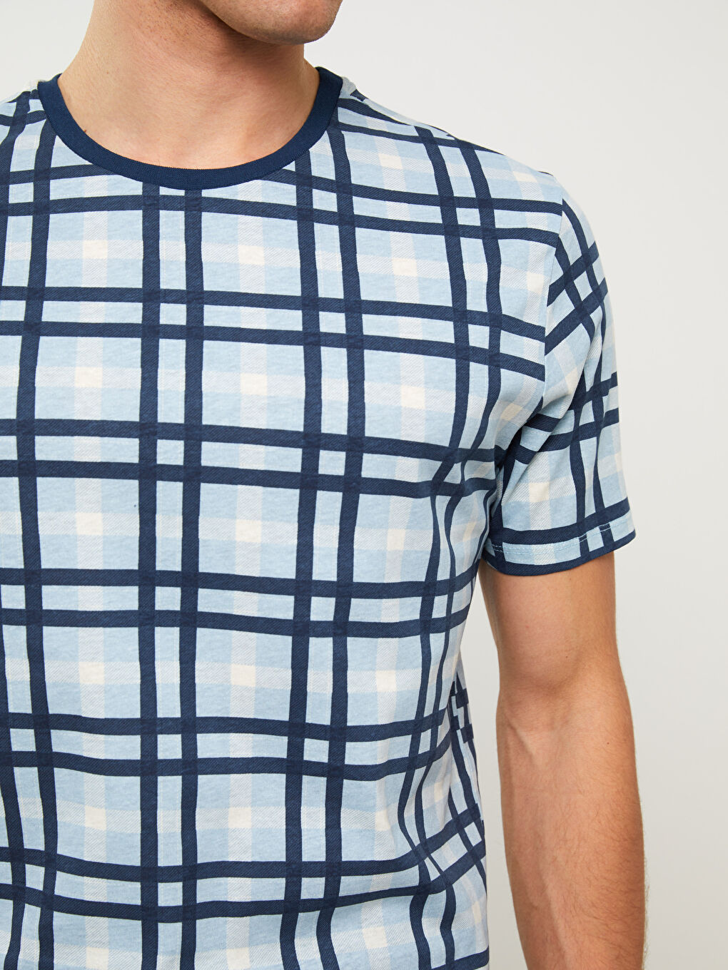 Lacivert Standart Kalıp Erkek Pijama Takımı-3