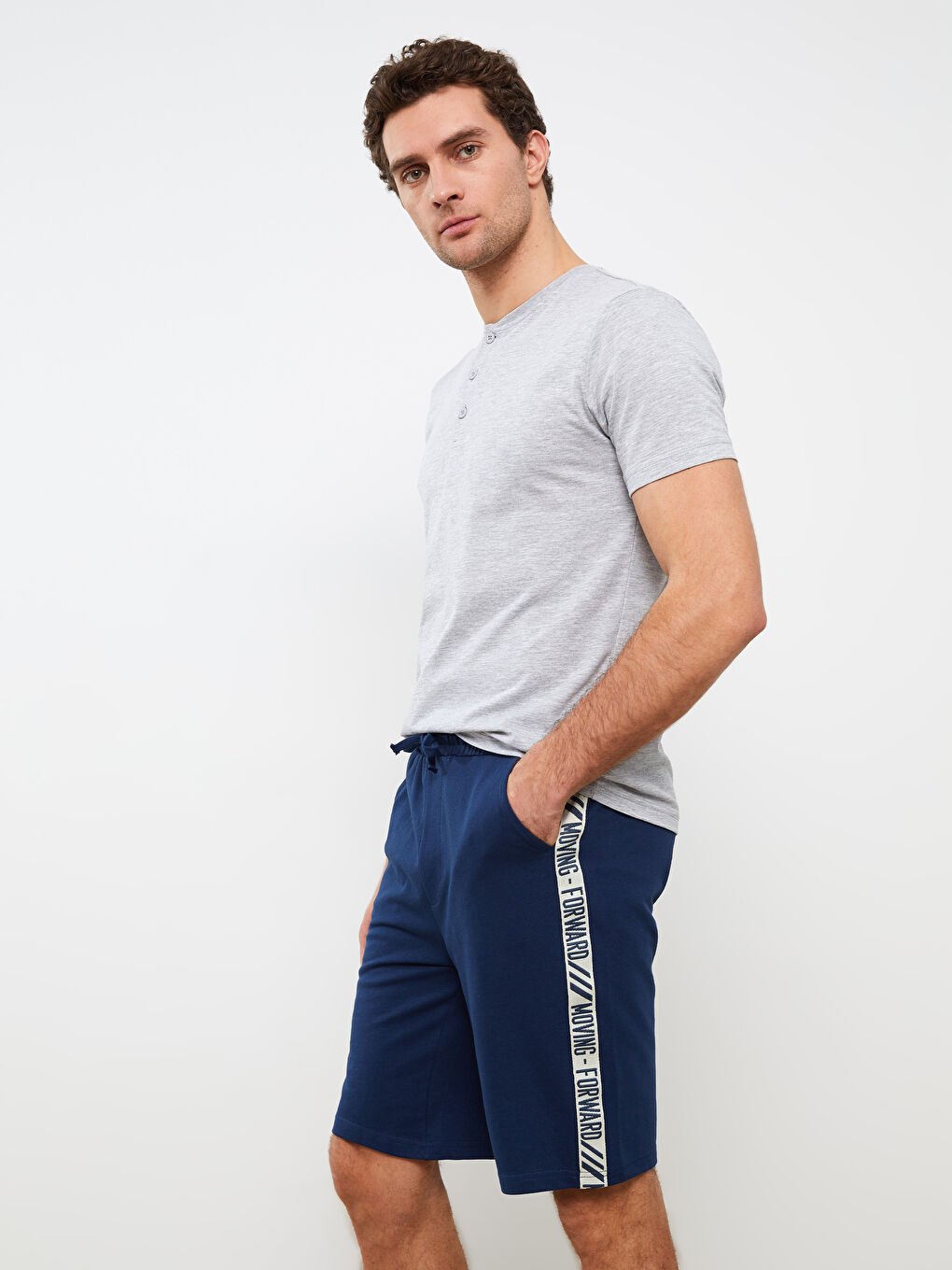 LCW ECO Lacivert Standart Kalıp Erkek Pijama Alt Şort