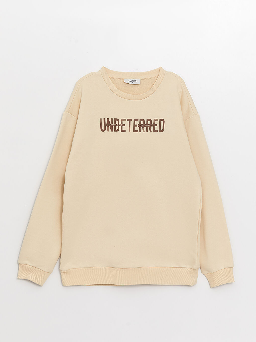 سويت شيرت كم طويل مطبوع بياقة دائرية للرجال-5