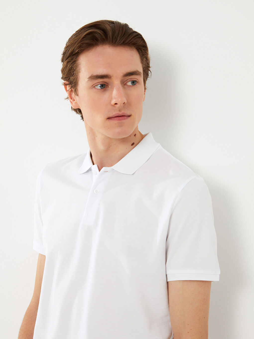 Polo Neck Short Sleeve Pique Men's T-Shirt-1