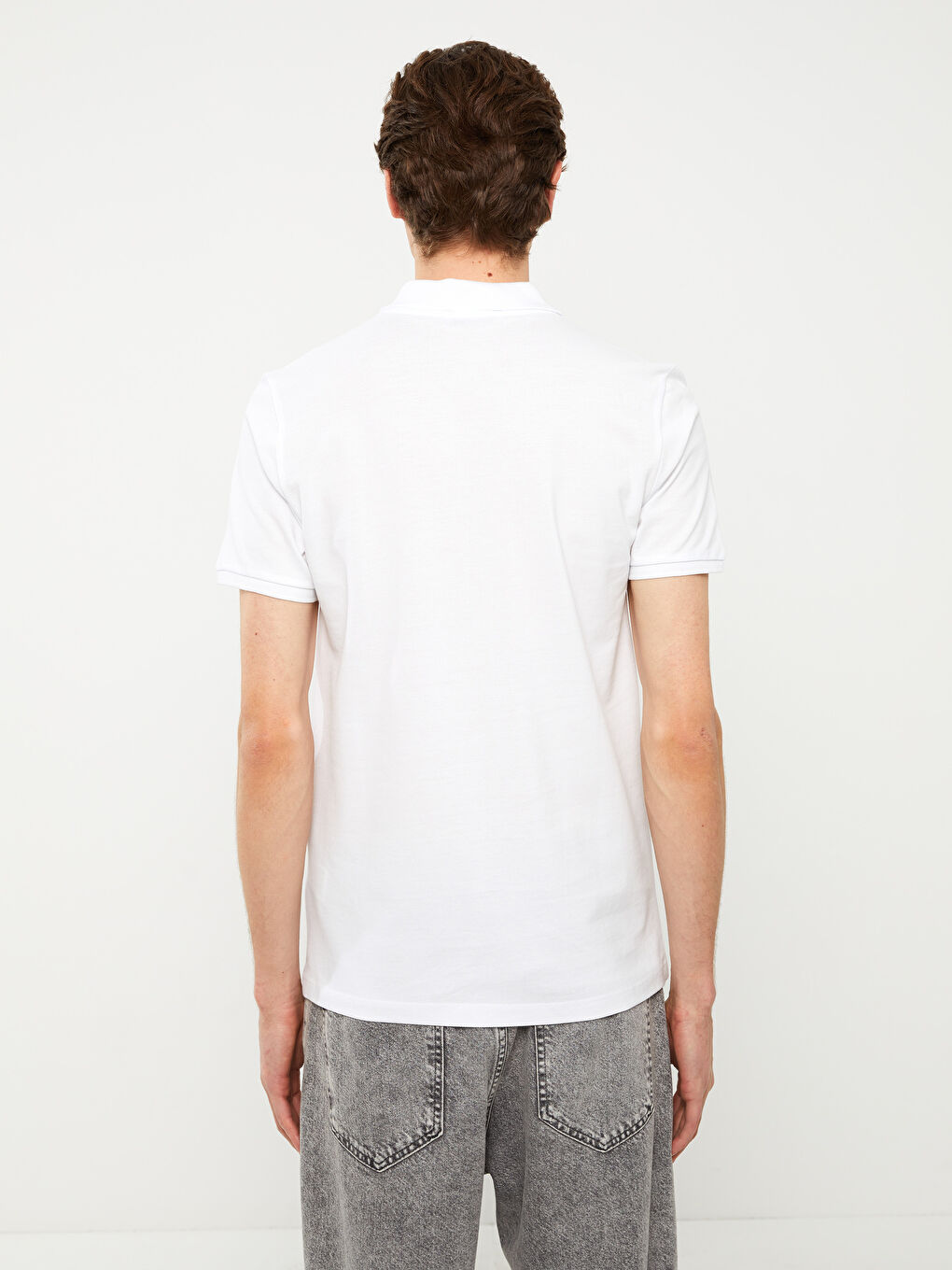 Polo Neck Short Sleeve Pique Men's T-Shirt-4