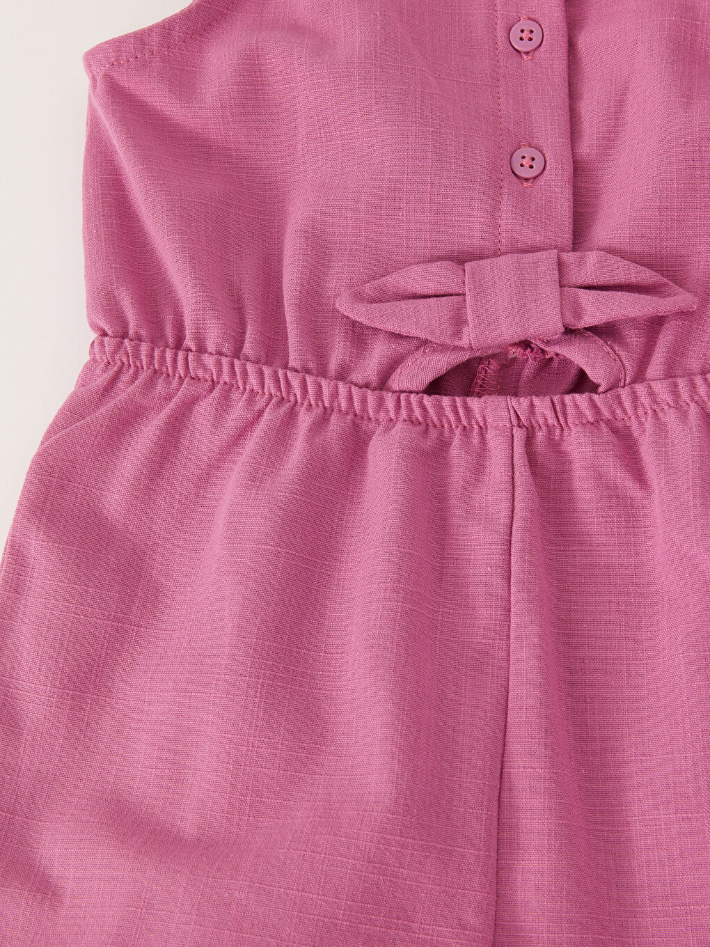 Pembe Kare Yaka Askılı Kız Bebek Salopet-3