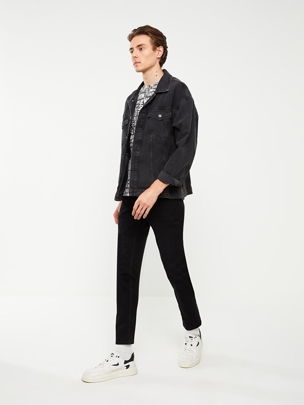 Siyah 760 Skinny Fit Erkek Jean Pantolon-1