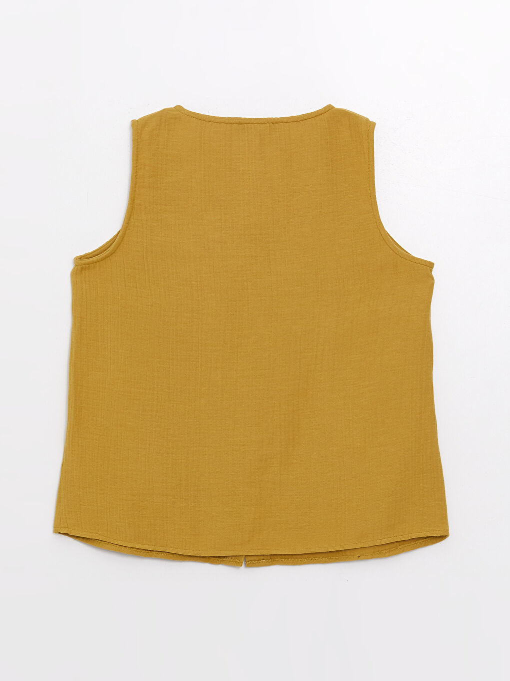 Bluză Femei Dreaptă cu Guler în formă de U din Muselină-6