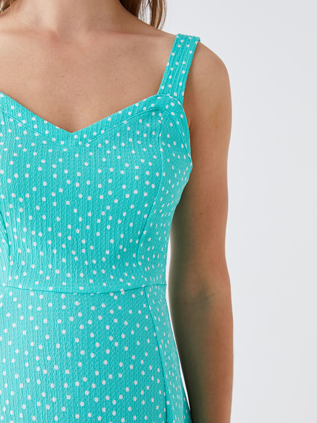 Heart Collar Patterned Strap Maternity Dress -S3GK63Z8-LRR