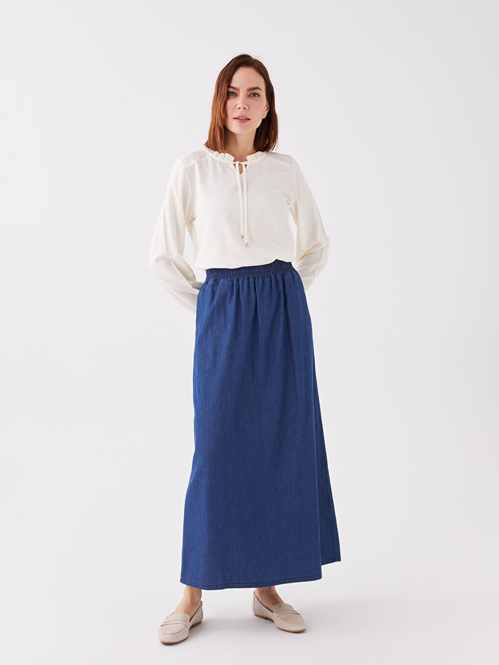 LCW Grace تەنوورەی جینز بە کەمەر لاستیکی بۆ ژنان -S3GK71Z8-563