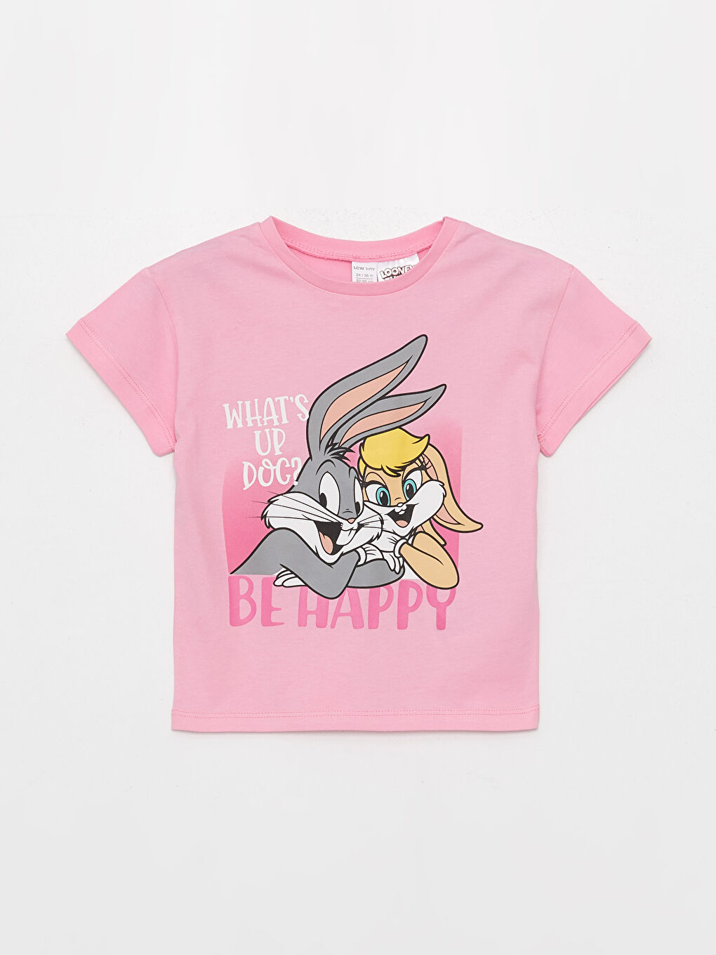 Crew Neck Short Sleeve Looney Tunes Printed Baby Girl T-Shirt and Leggings 2-Pack Set-4