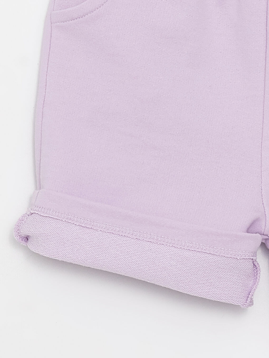 Lila Bisiklet Yaka Kısa Kollu Tom ve Jerry Baskılı Kız Bebek Tişört ve Şort 2'li Takım-6