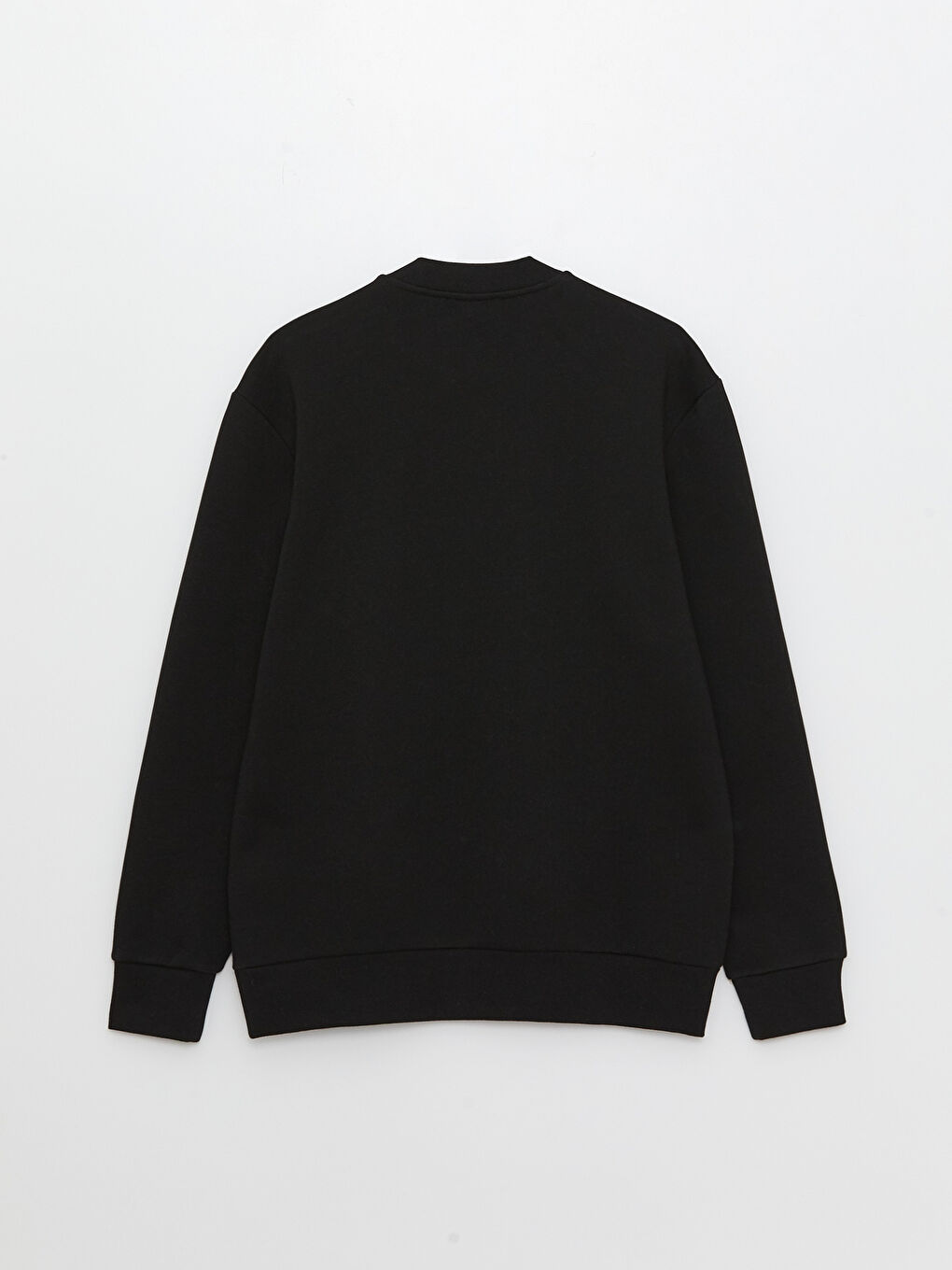 Siyah Dik Yaka Erkek Sweatshirt-6