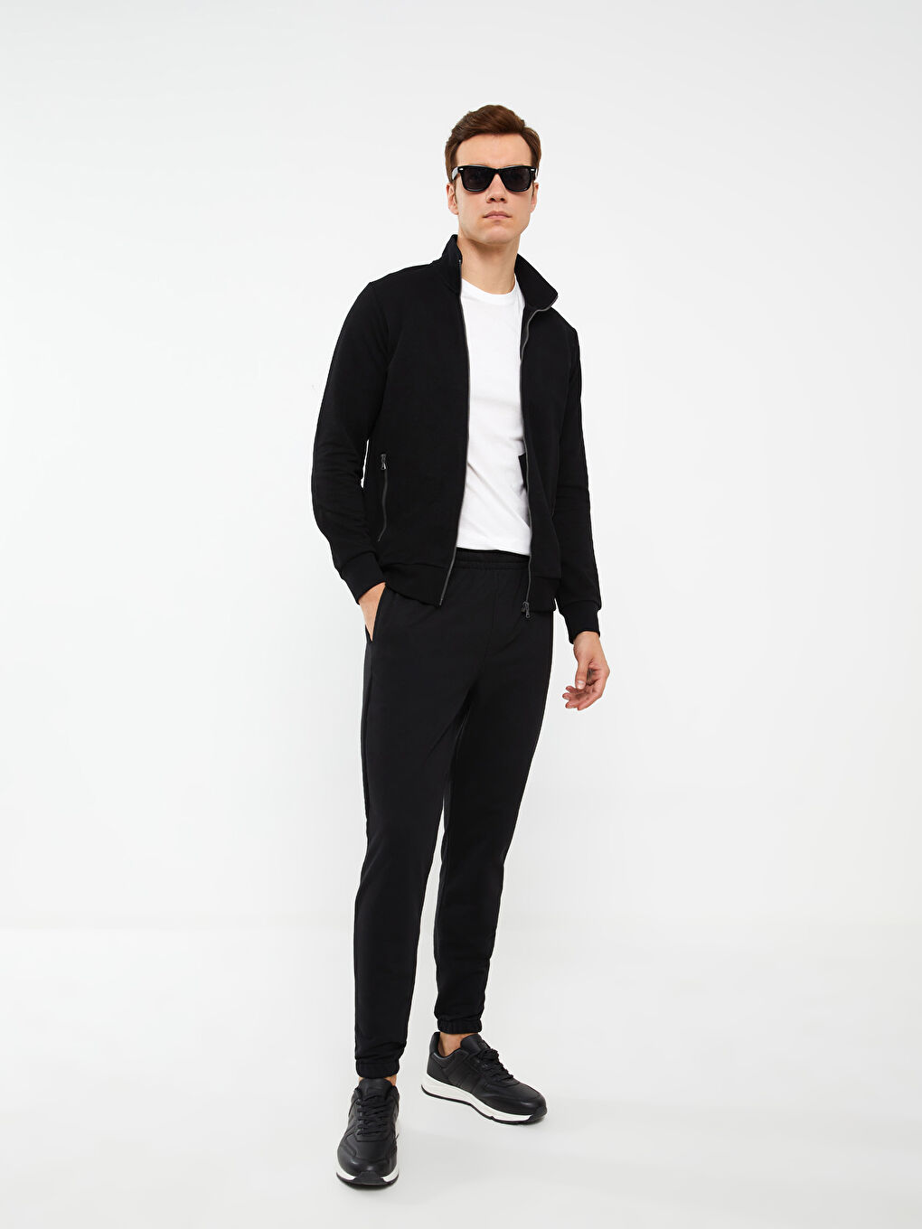 Siyah Slim Fit Erkek Jogger Eşofman Altı-1