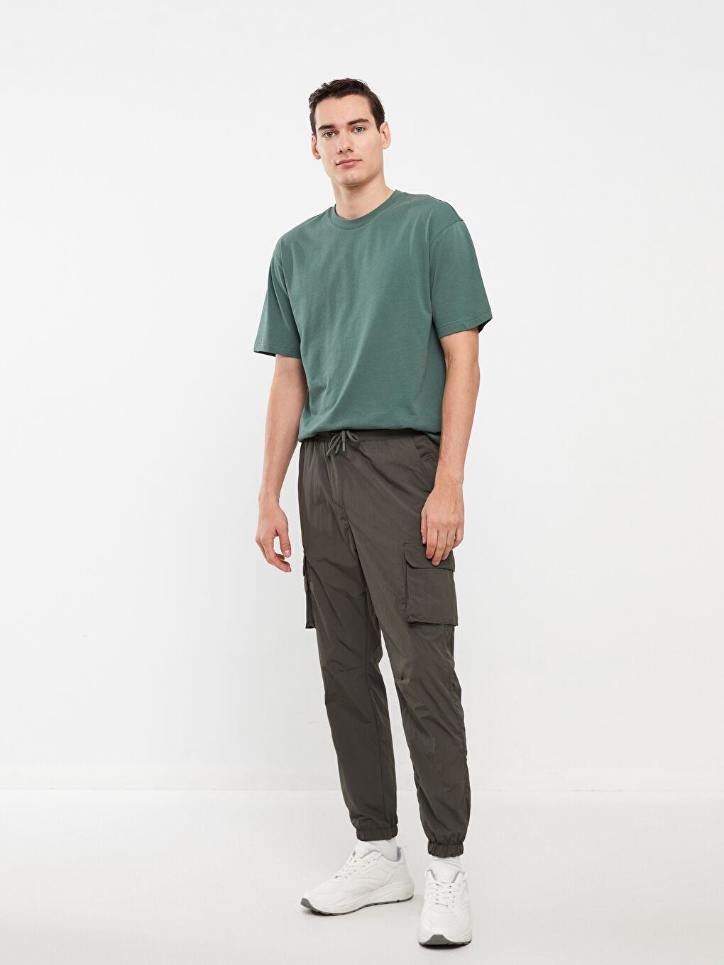 Haki Rahat Kalıp Erkek Kargo Pantolon