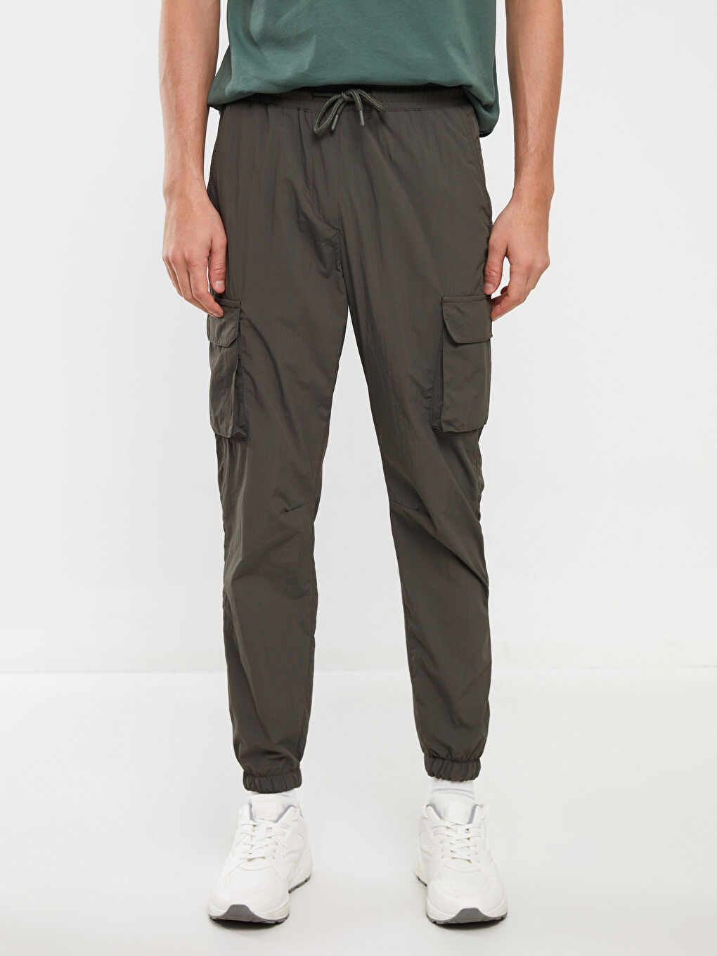 Haki Rahat Kalıp Erkek Kargo Pantolon-1