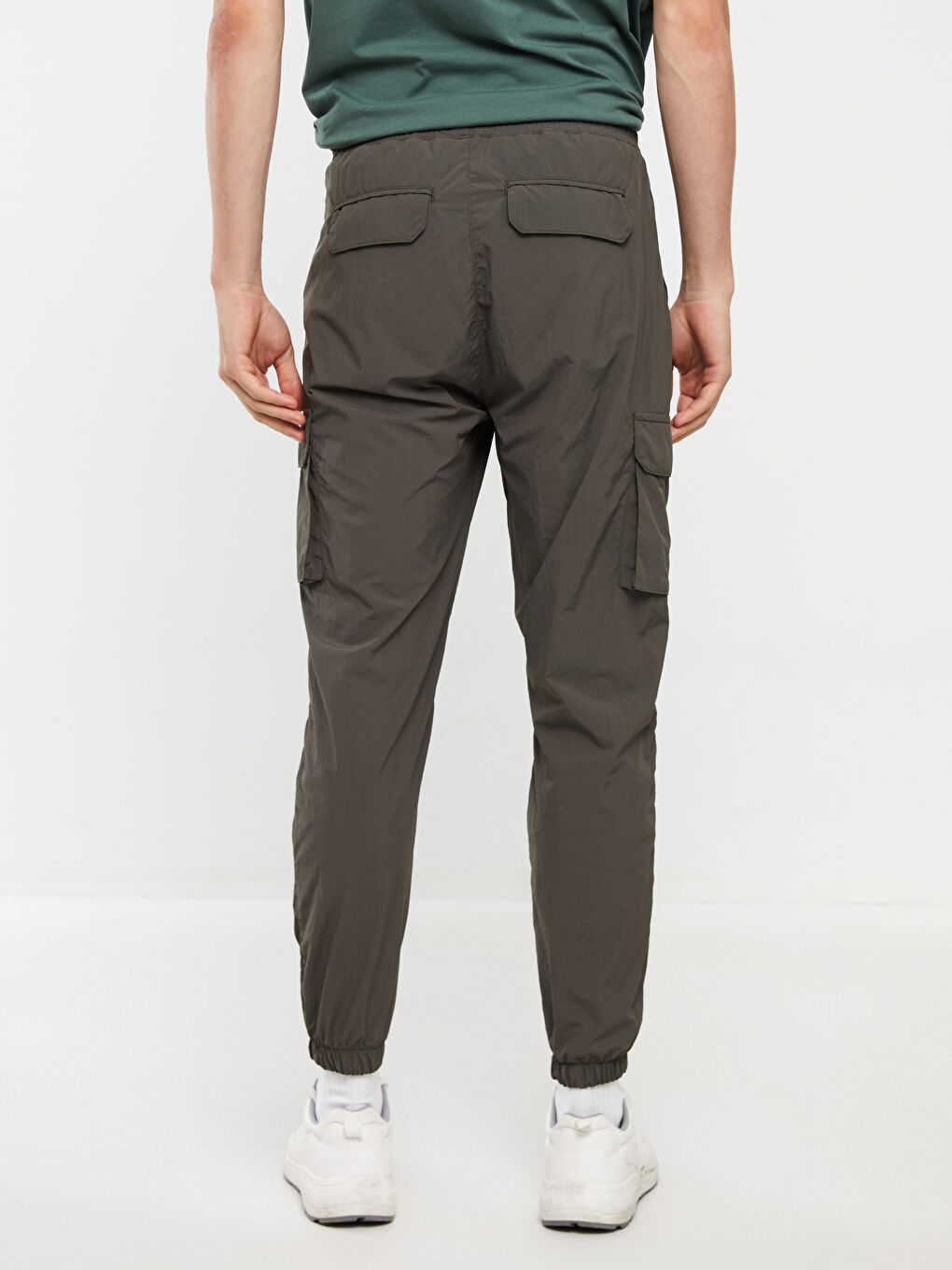 Haki Rahat Kalıp Erkek Kargo Pantolon-4