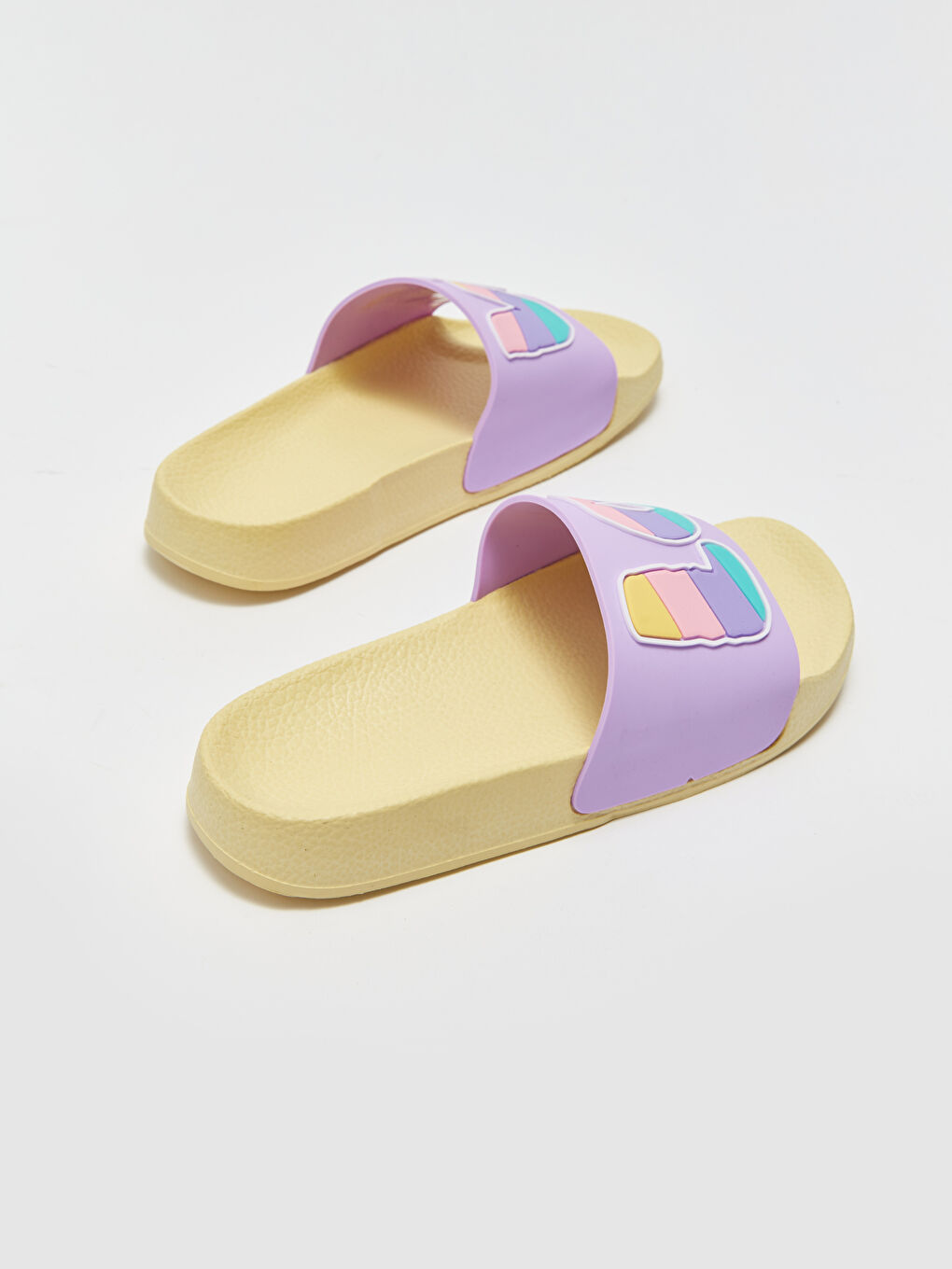Printed Single-Strap Girls' Slippers-4