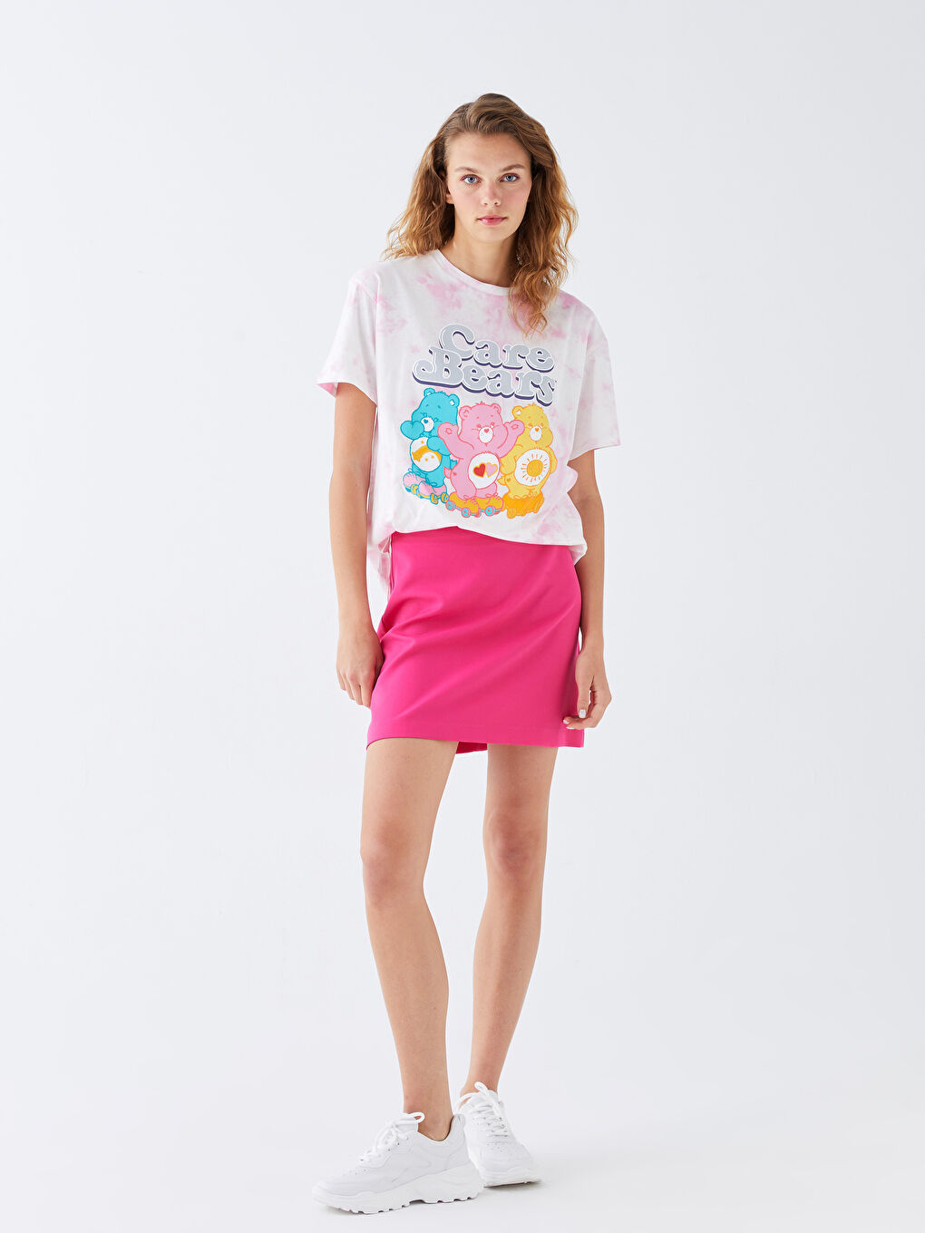 Crew Neck Care Bears Printed Short Sleeve Women's T-Shirt-2