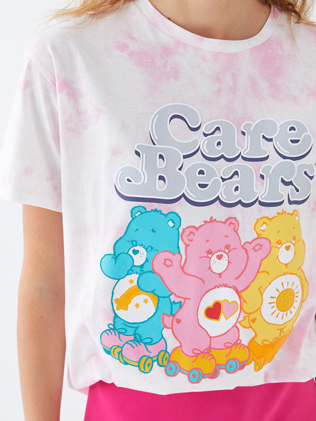 Crew Neck Care Bears Printed Short Sleeve Women's T-Shirt-3