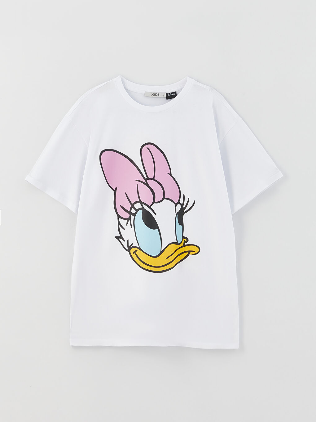 XSIDE Crew Neck Daisy Duck Printed Short Sleeve Women's T-Shirt -S3GL42Z8-KE8