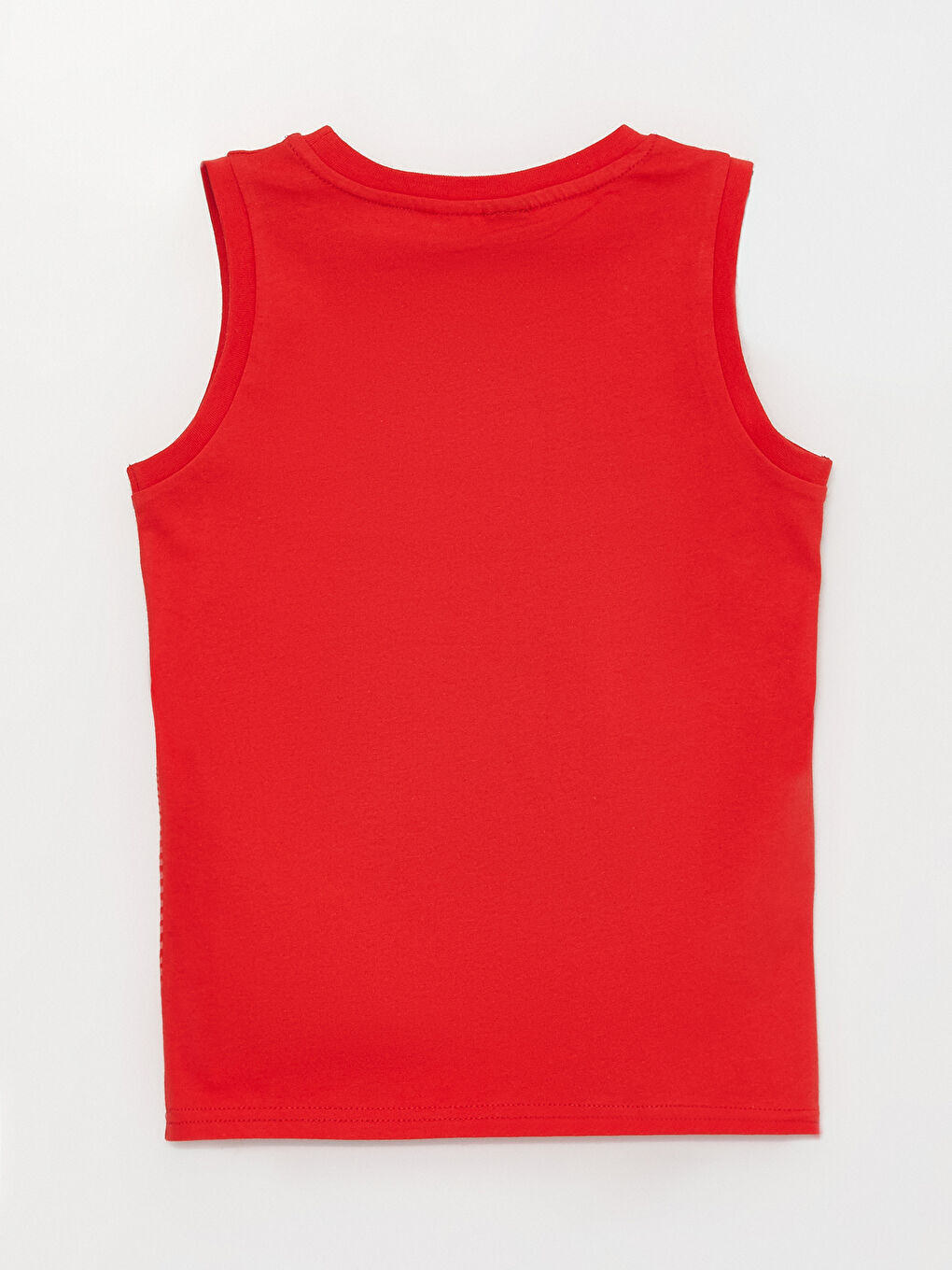 Kırmızı Bisiklet Yaka Mickey Mouse Baskılı Erkek Çocuk Atlet-1