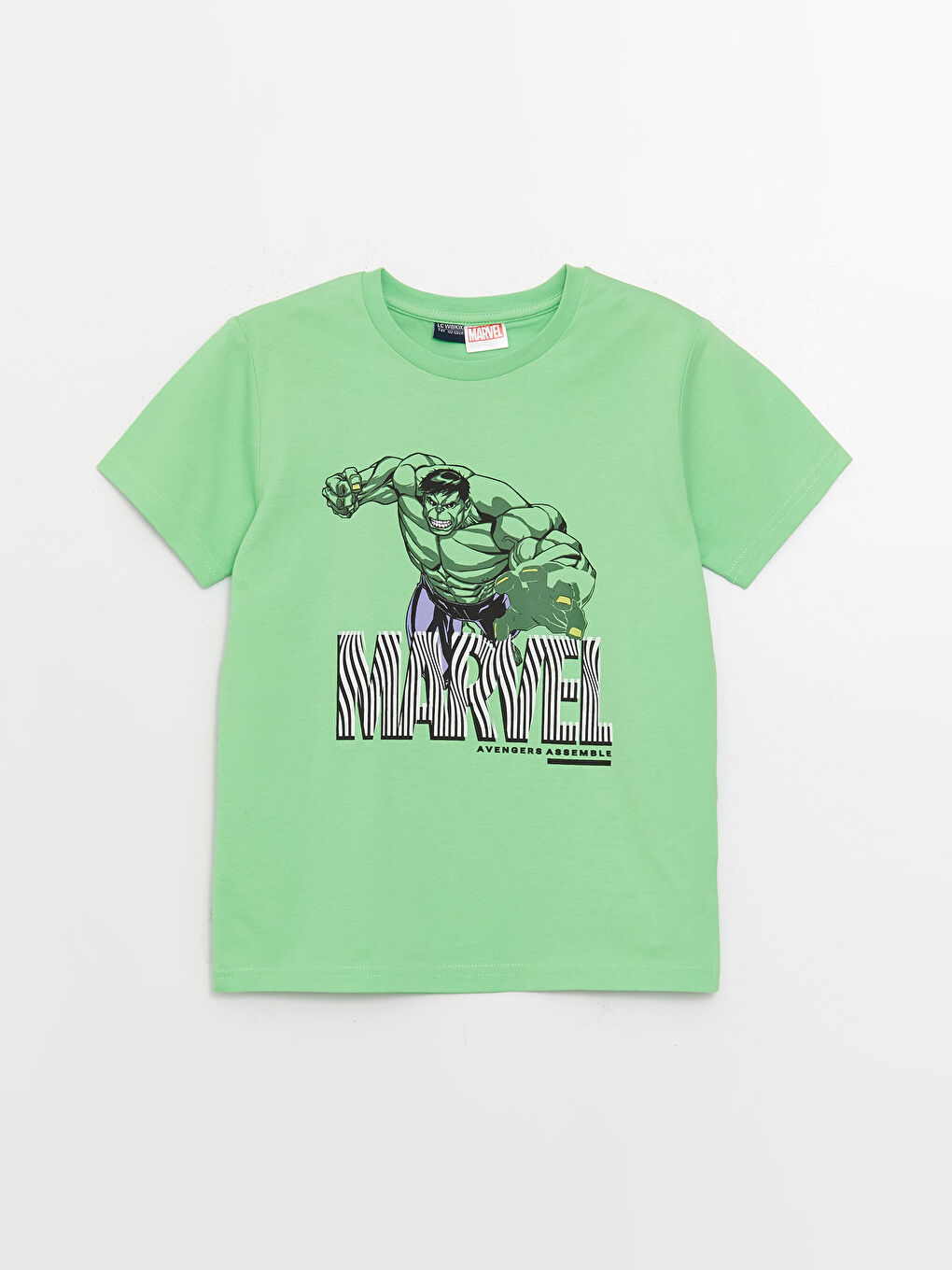 LC Waikiki Crew Neck Hulk Printed Short Sleeve Boys' T-Shirt -S3GL62Z4-G6X