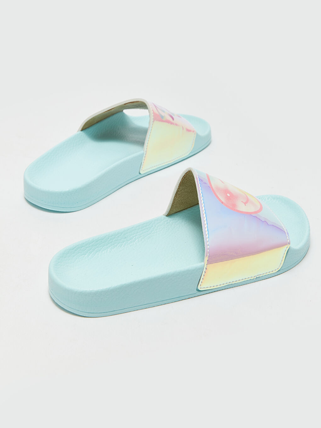 Printed Single-Strap Girls' Slippers-4