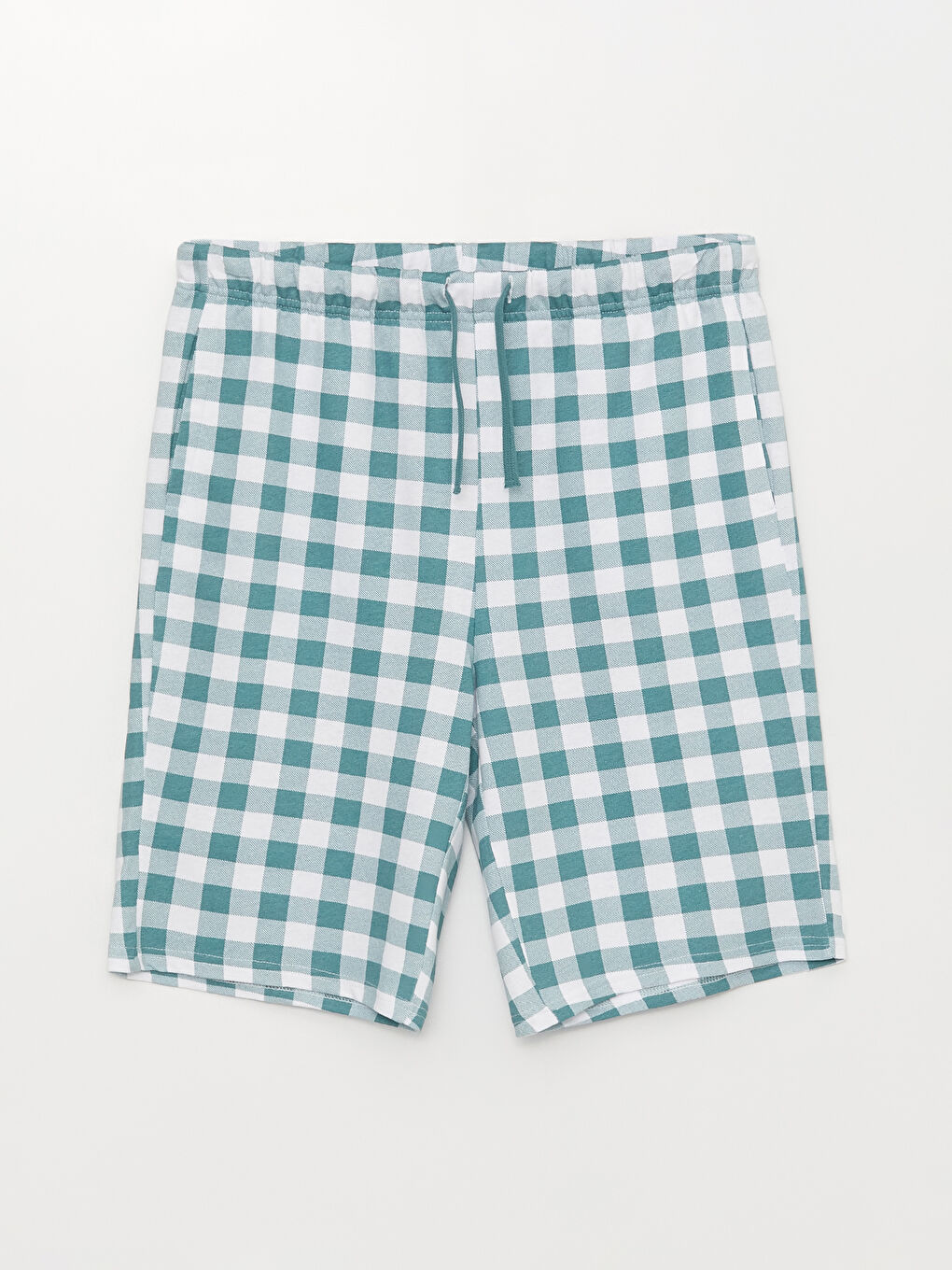 Yeşil Standart Kalıp Ekose Erkek Pijama Takımı-7